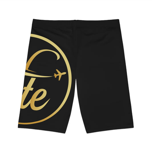 FTE Black Chic Women's Bike Shorts for Active Adventures, Fitness Apparel, Casual Wear, Sporty Style, Travel Essentials
