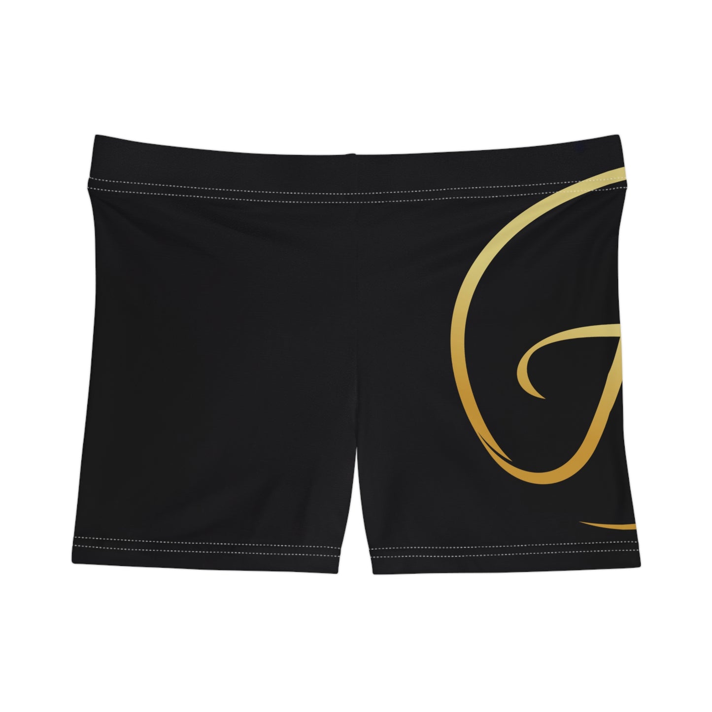 FTE Black Chic Women's AOP Shorts with Stylish Golden Print, Summer Fashion, Pool Party Wear, Vacation Essential, Activewear, Trendy Loungewear