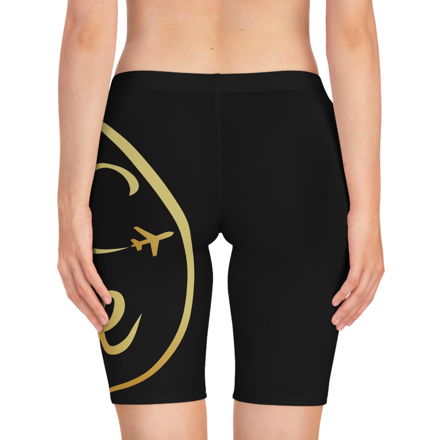 FTE Black Chic Women's Bike Shorts for Active Adventures, Fitness Apparel, Casual Wear, Sporty Style, Travel Essentials