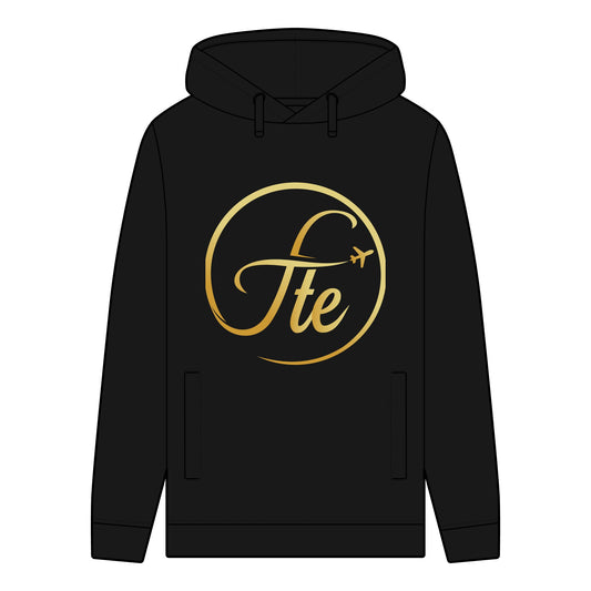 FTE Men's Organic Travel Hoodie with Gold FTE Design