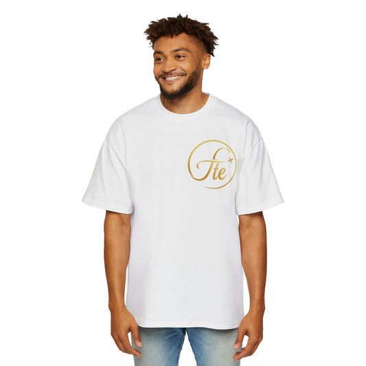 FTE Men's Heavy Oversized Tee - Stylish Travel-Inspired Shirt with Airplane Design