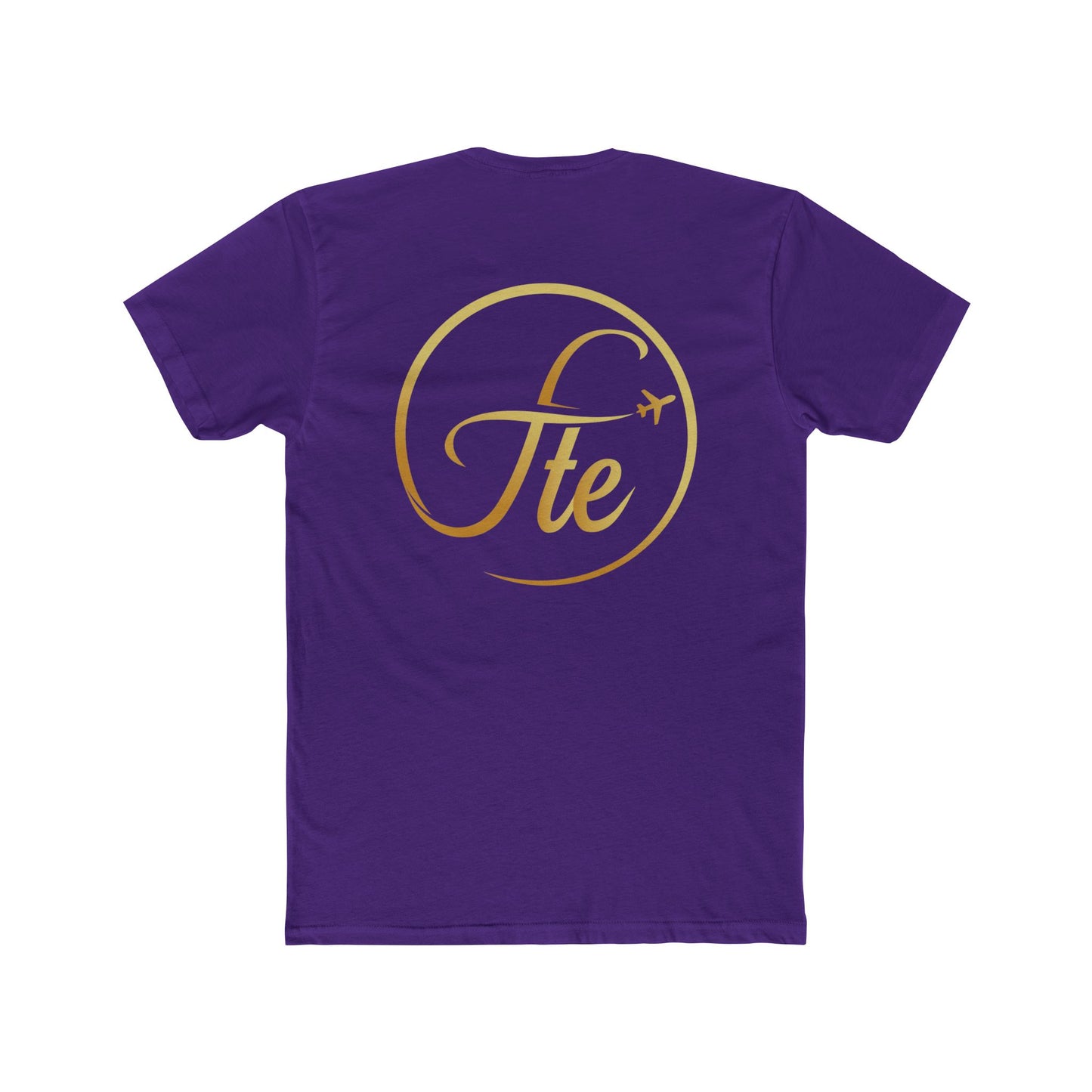 FTE Travel-Inspired Unisex Cotton Crew Tee with Aeroplane Design