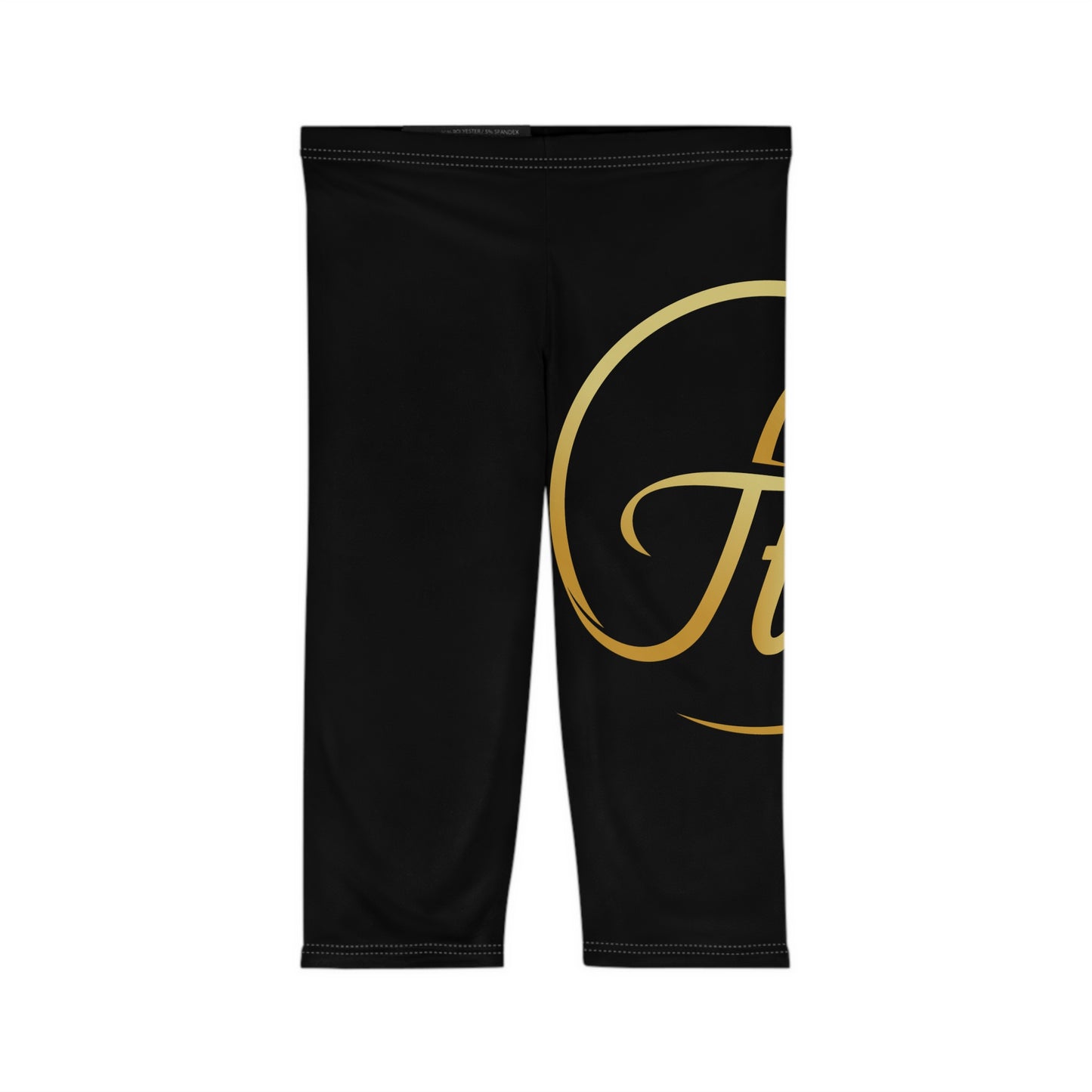 FTE Black Chic Women's Capri Leggings with Gold Affirmation, Comfortable Athleisure, Motivational Activewear, Perfect for Casual Outfits, Gifts [...]