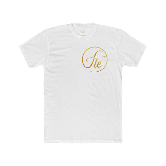 FTE Travel-Inspired Unisex Cotton Crew Tee with Aeroplane Design