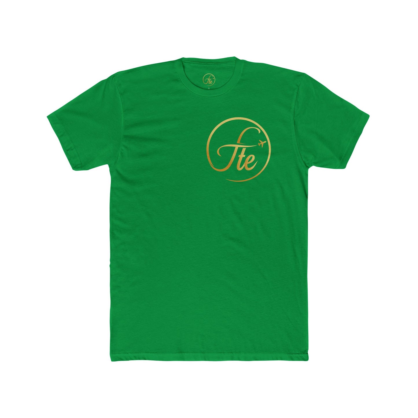 FTE Travel-Inspired Unisex Cotton Crew Tee with Aeroplane Design