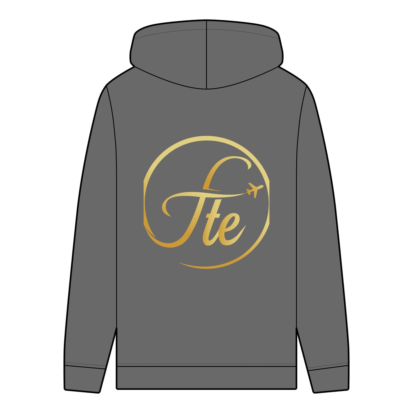 FTE Men's Organic Travel Hoodie with Gold FTE Design