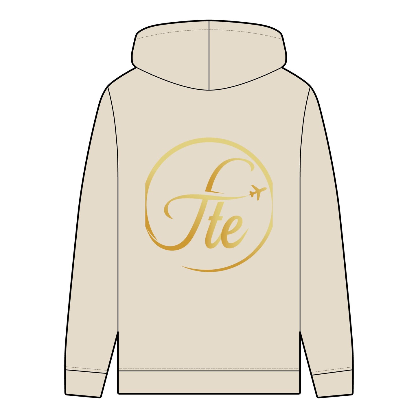 FTE Men's Organic Travel Hoodie with Gold FTE Design