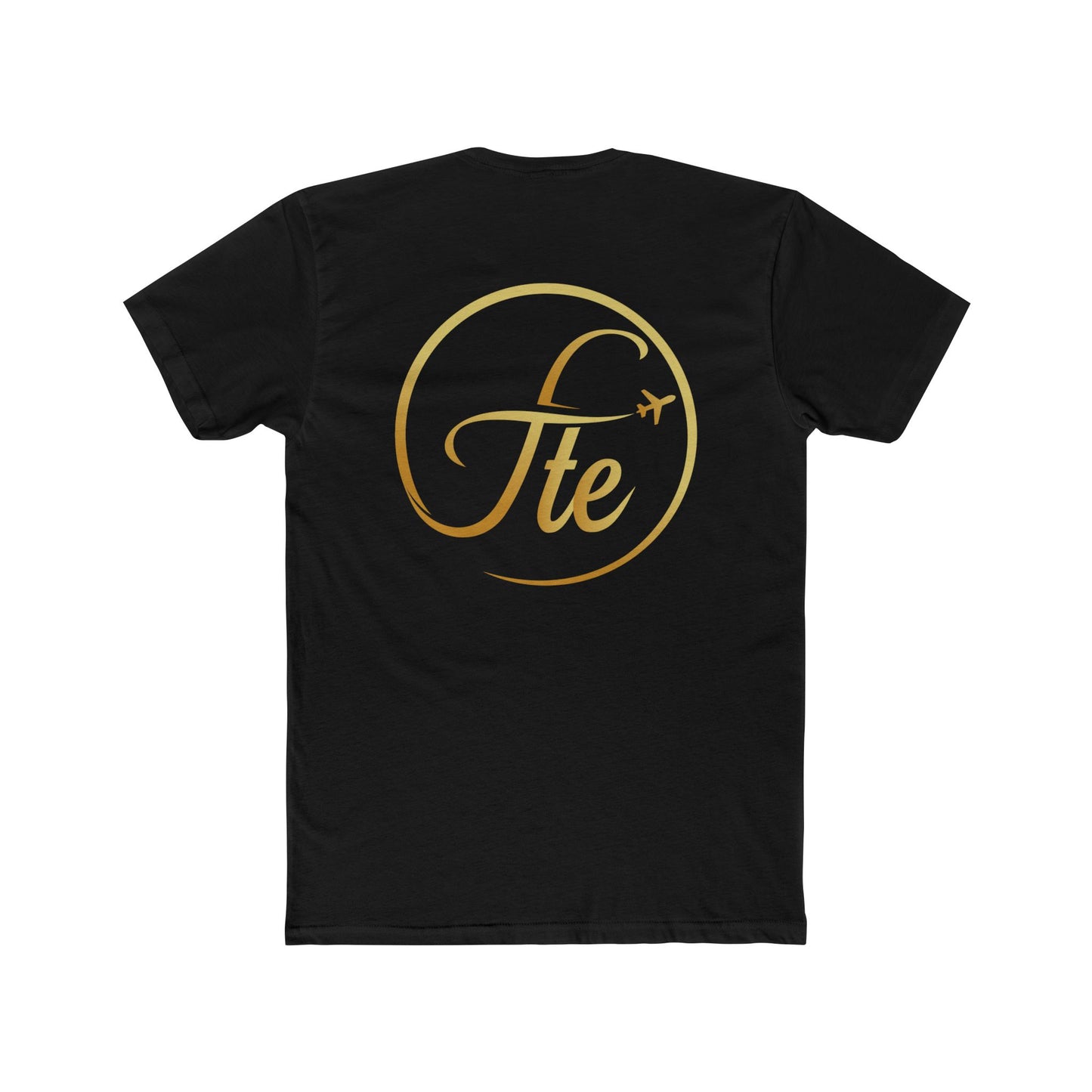 FTE Travel-Inspired Unisex Cotton Crew Tee with Aeroplane Design