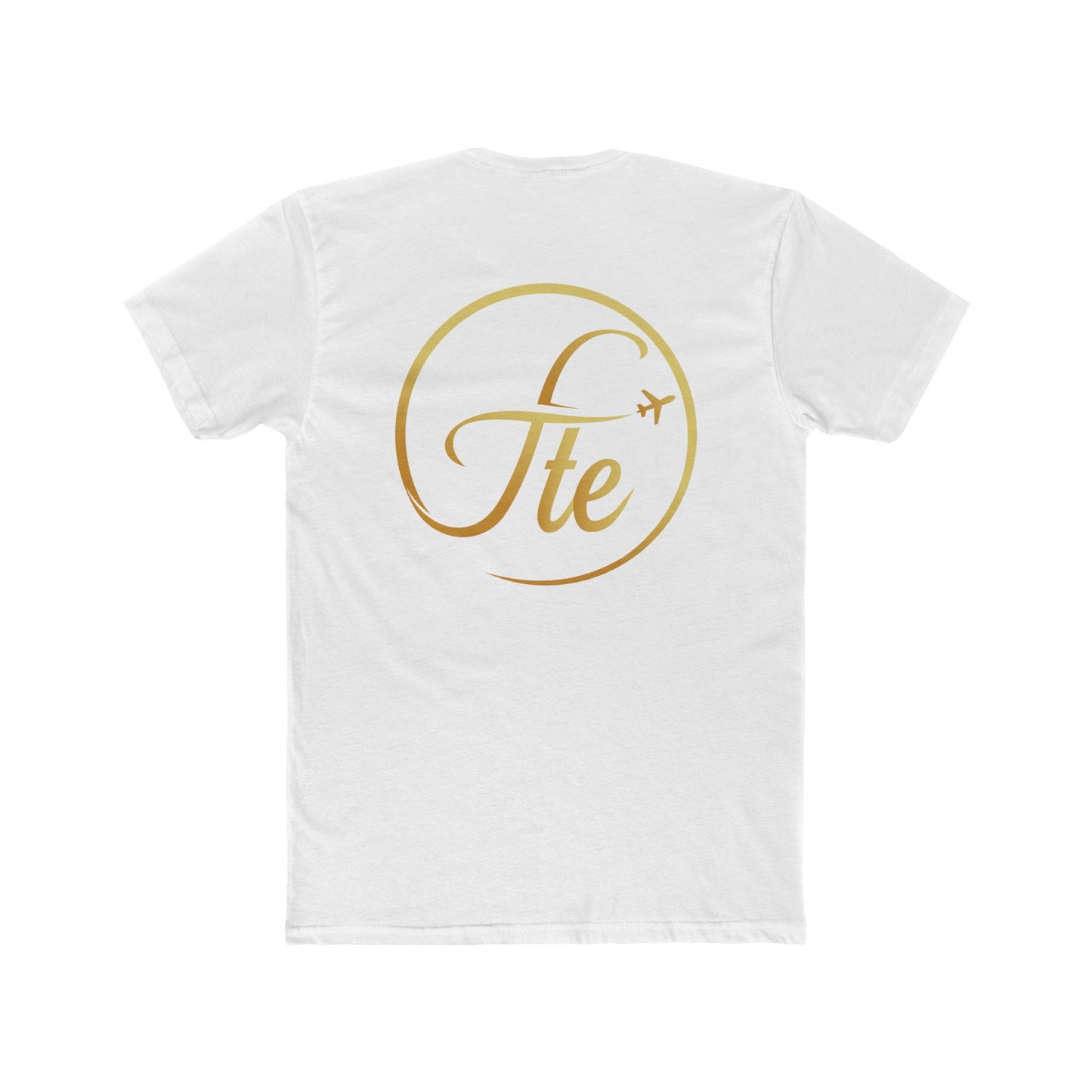 FTE Travel-Inspired Unisex Cotton Crew Tee with Aeroplane Design