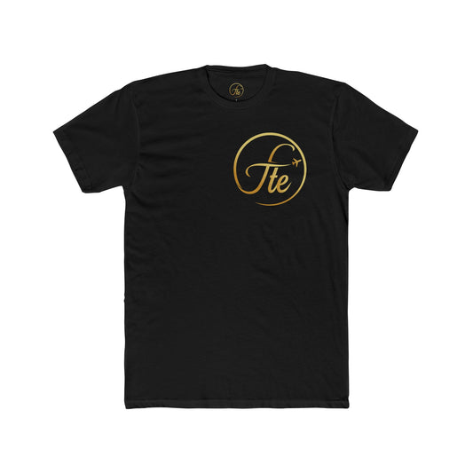 FTE Travel-Inspired Unisex Cotton Crew Tee with Aeroplane Design