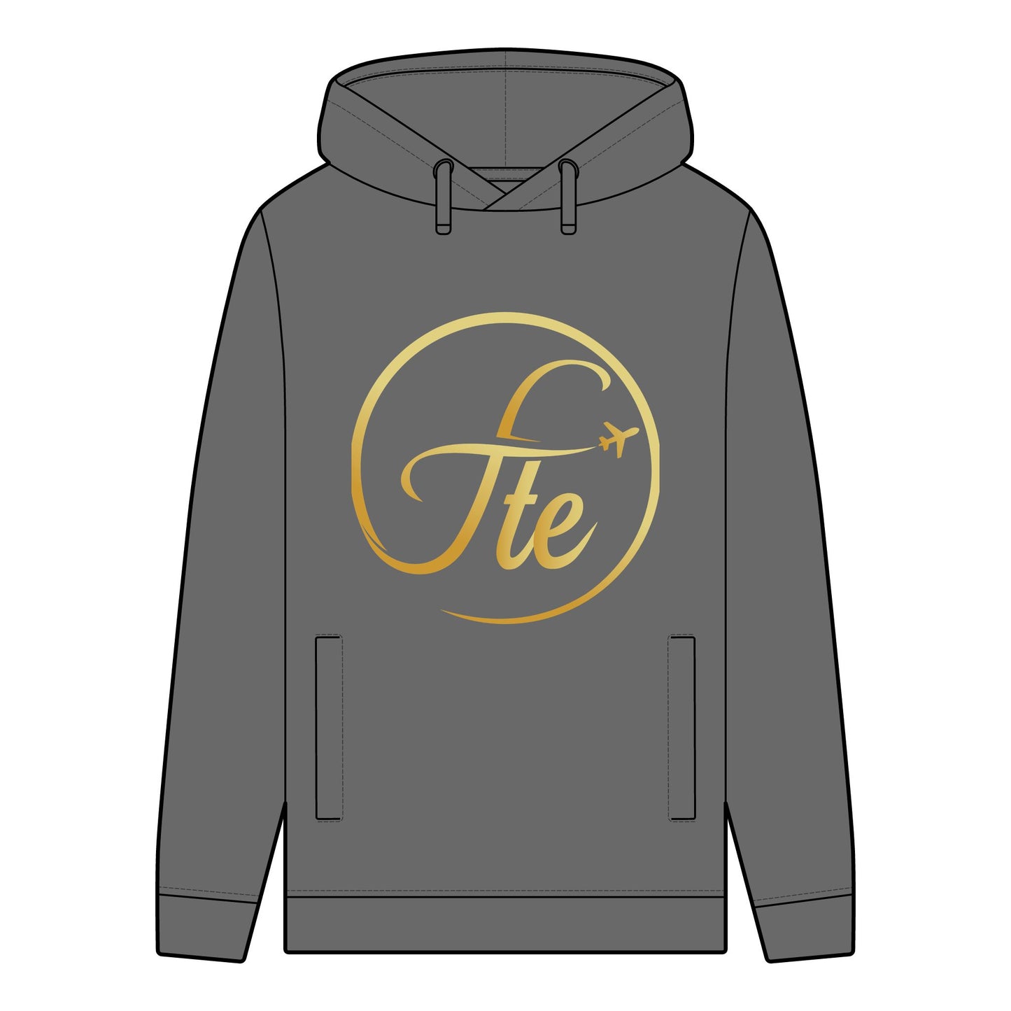 FTE Men's Organic Travel Hoodie with Gold FTE Design