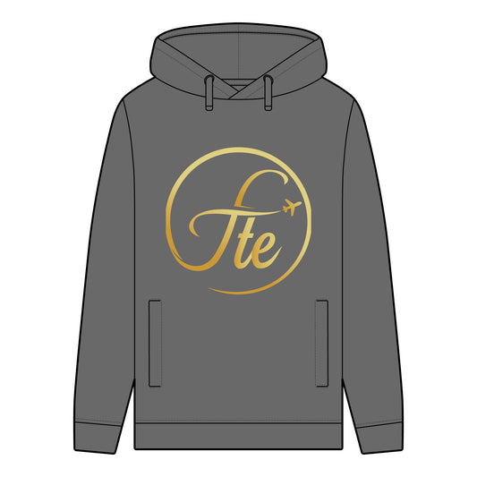 FTE Men's Organic Travel Hoodie with Gold FTE Design