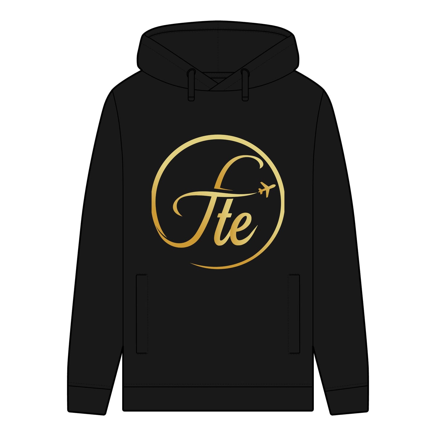 FTE Men's Organic Travel Hoodie with Gold FTE Design