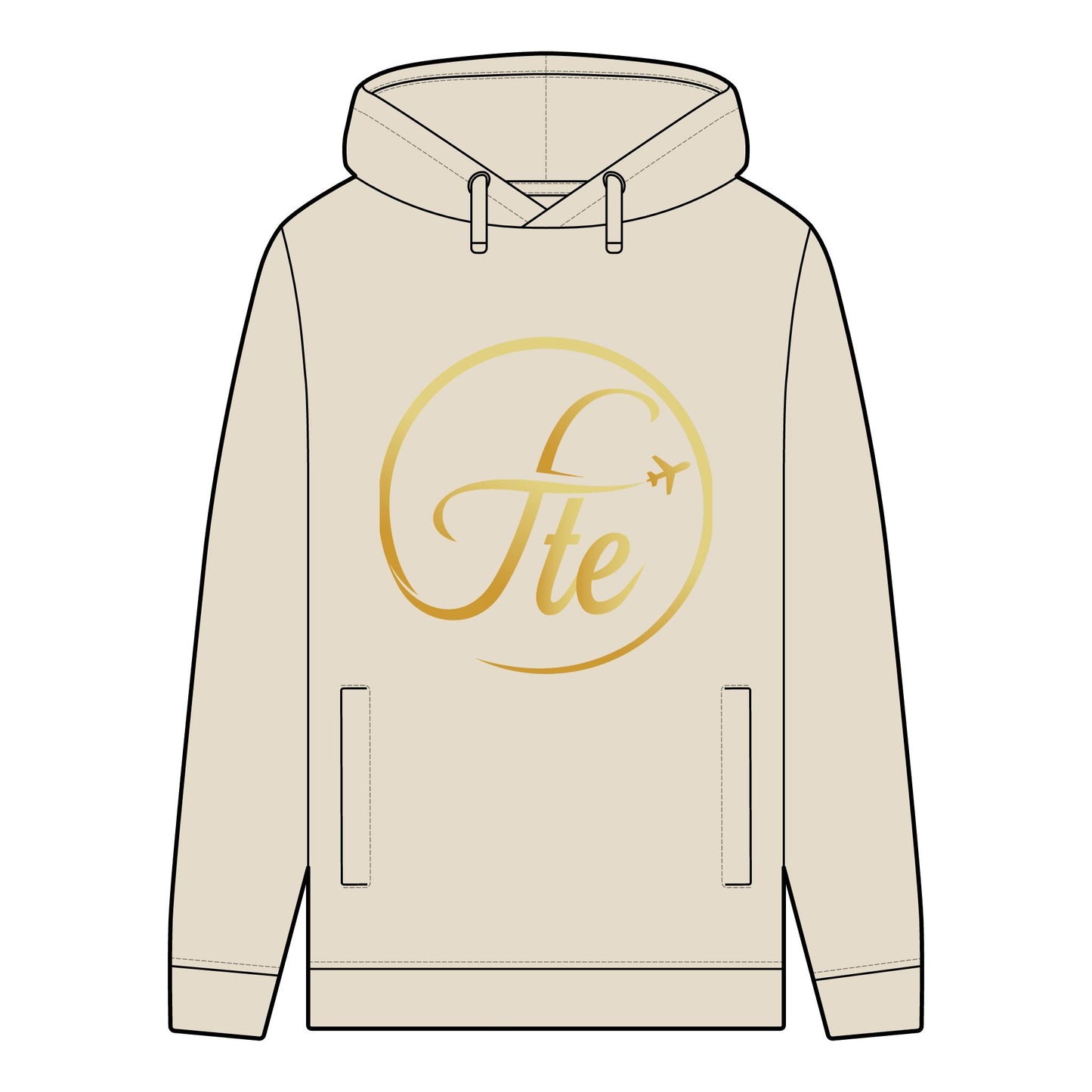 FTE Men's Organic Travel Hoodie with Gold FTE Design