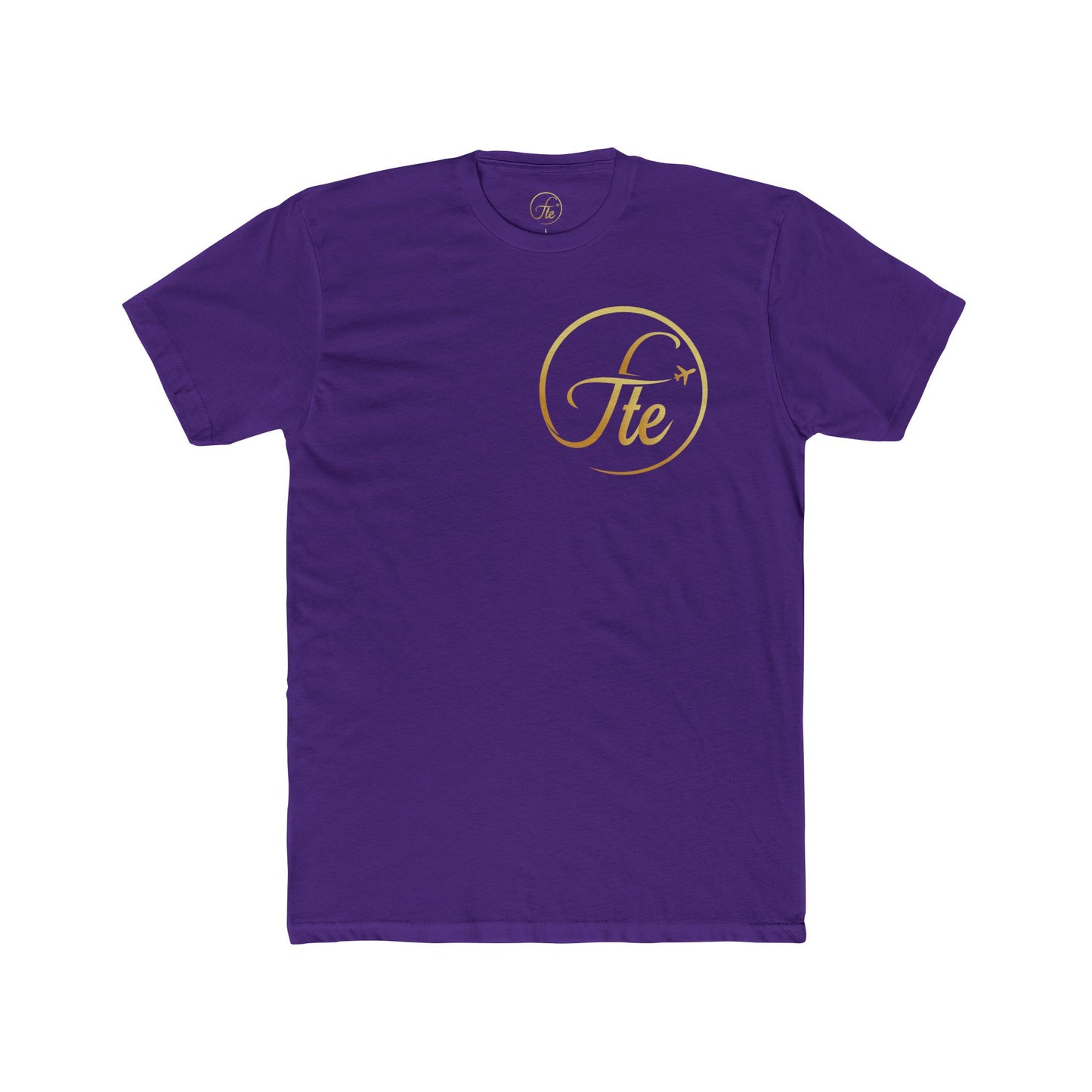 FTE Travel-Inspired Unisex Cotton Crew Tee with Aeroplane Design